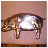 Stamped Steel Pig
Dress up your grill with a 7 1/2" x 4" Stamped Steel Pig