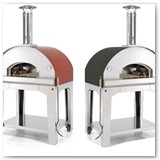 Forno Toscano Mangiafuoco Wood-Fired Pizza Oven on Cart - Black/Red