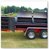 10' x 30" w/ grill/griddle & optional gas warmer/smoker cooker box