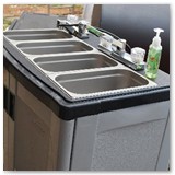 Sink Option
(4 compartment sinks available on or off trailer hot and cold water)