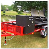 10' x 30" w/ grill/griddle & optional gas warmer/smoker cooker box
