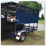 Options section-roof and lift-up weather panels available on all trailers